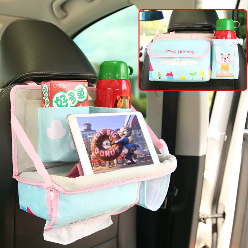 Universal Baby Car Hanging Basket Storage Bag Car Seat Back Organizer With Tablet Holder