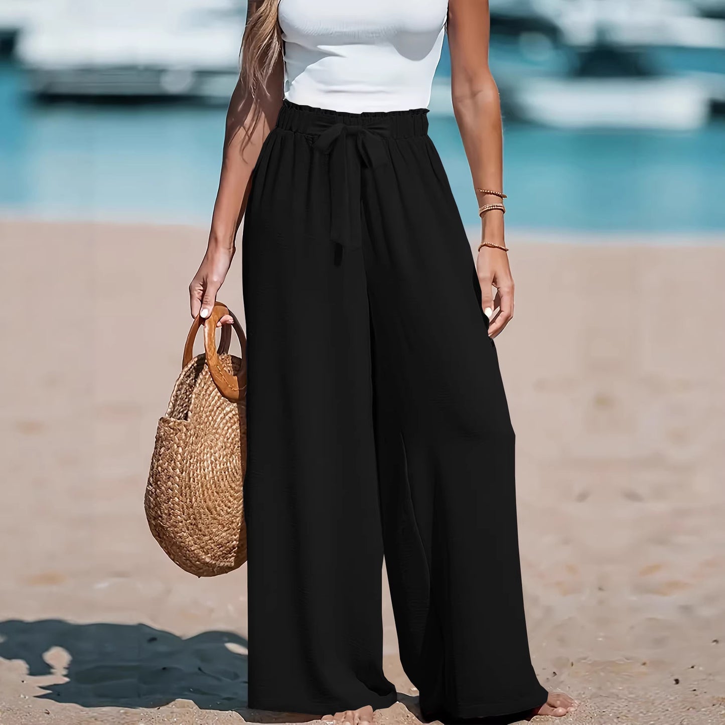 Wide-Legs Trouser Pants