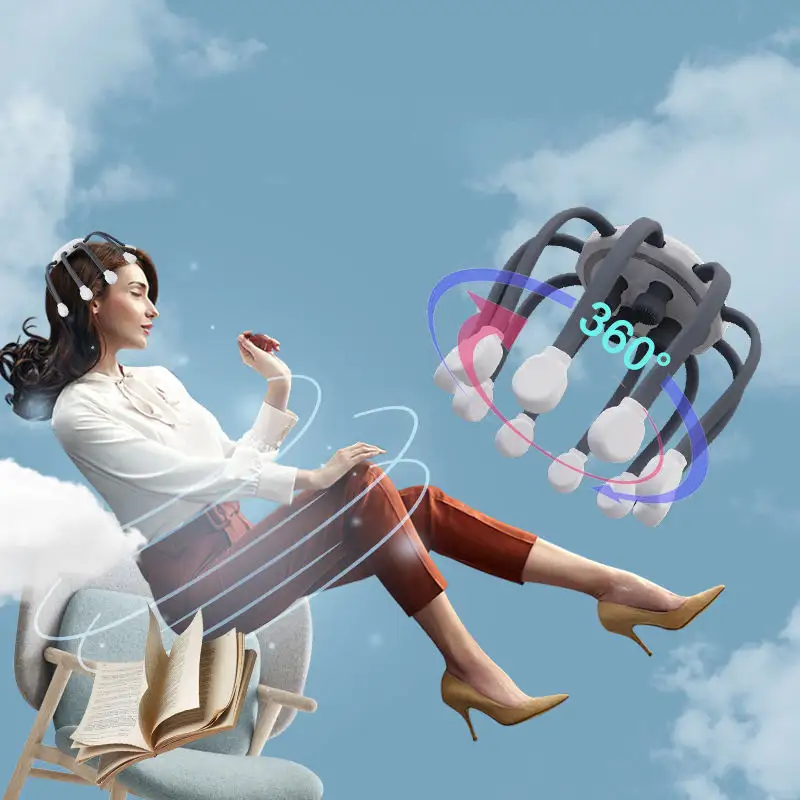 New Arrivals Spider Soft Electric Silicone Massage Scalp Massager Head Massager