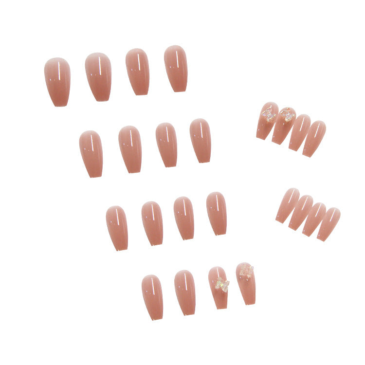 Aurora Butterfly Manicure Wearing False Nail Patch