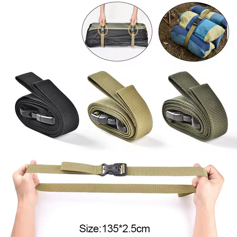 Outdoor Camping Tying Rope non-elastic Fix with Buckle Nylon Rope