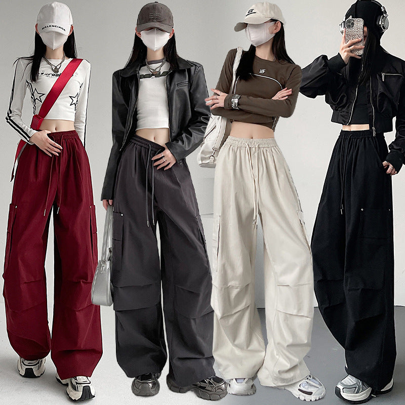 Cargo Wide Leg Pants Loose Straight Leg