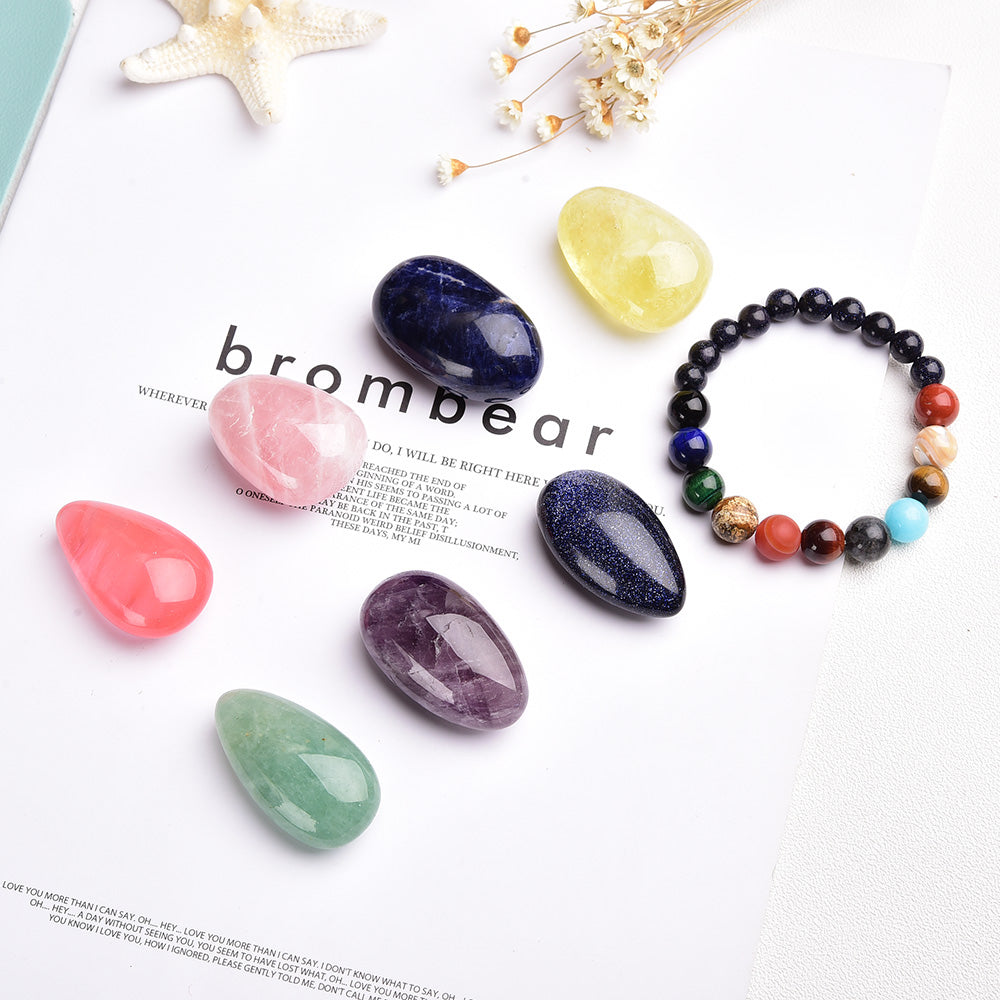 8pcs Natural Crystal Stone Chakra Healing Stone | Attract Positive Energy