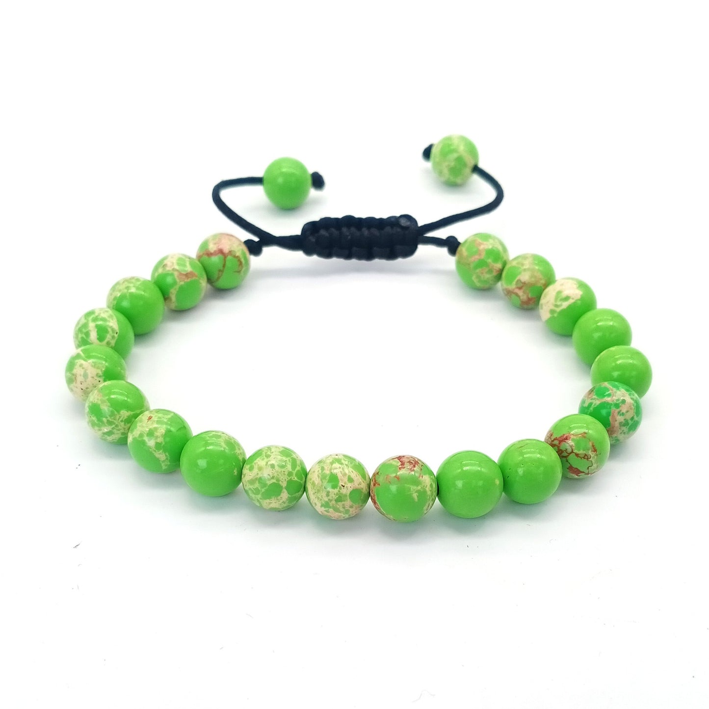 Natural Stone Beads Braided Bracelet Adjustable