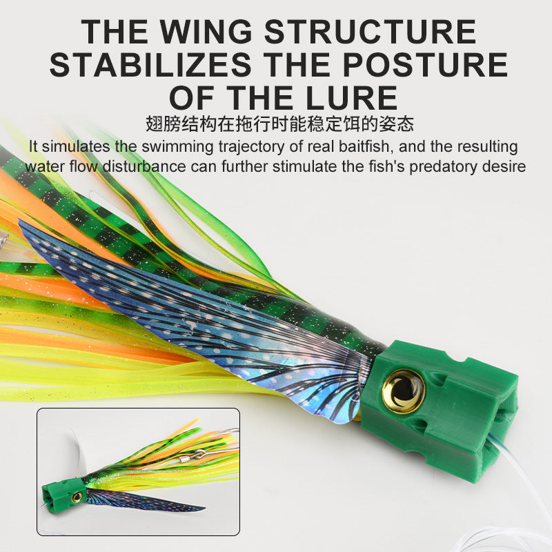 Squid Shape Trolling Lure – 225mm 77g Large Soft Fishing Bait