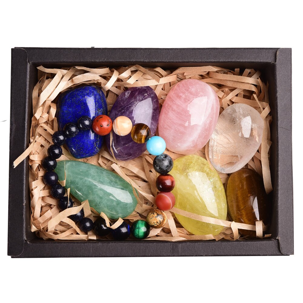 8pcs Natural Crystal Stone Chakra Healing Stone | Attract Positive Energy