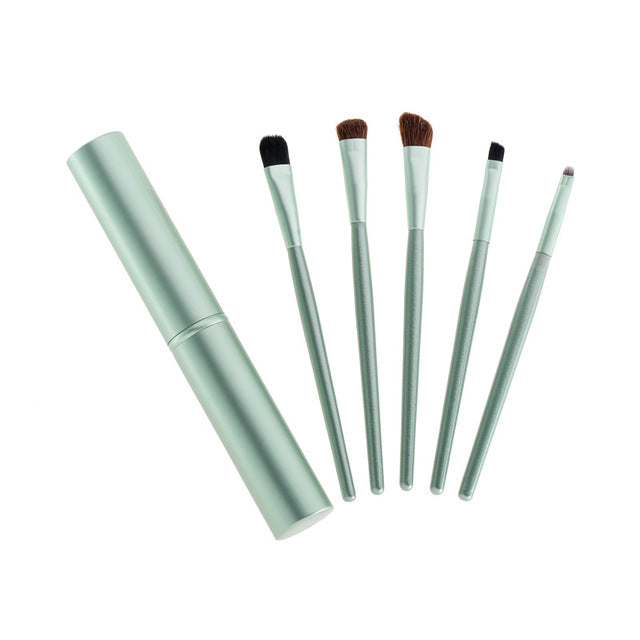 5pcs Set Mini Eyeshadow and Lip Make-up Brushes On-the-Go Make up Accessories