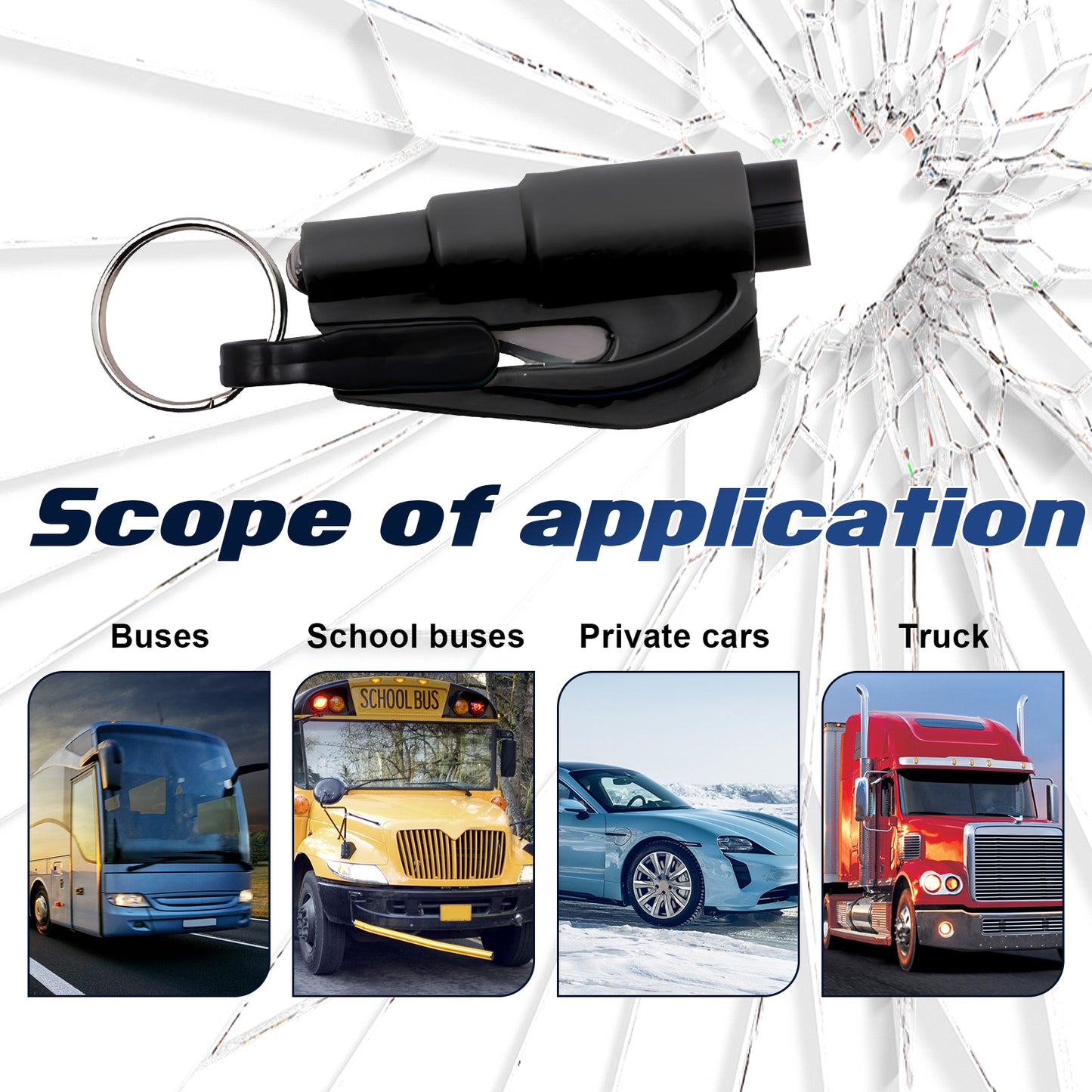 Car Emergency Hammer Car Glass Car Window Breaking Tool Mini Convenient Emergency Car Escape Hammer