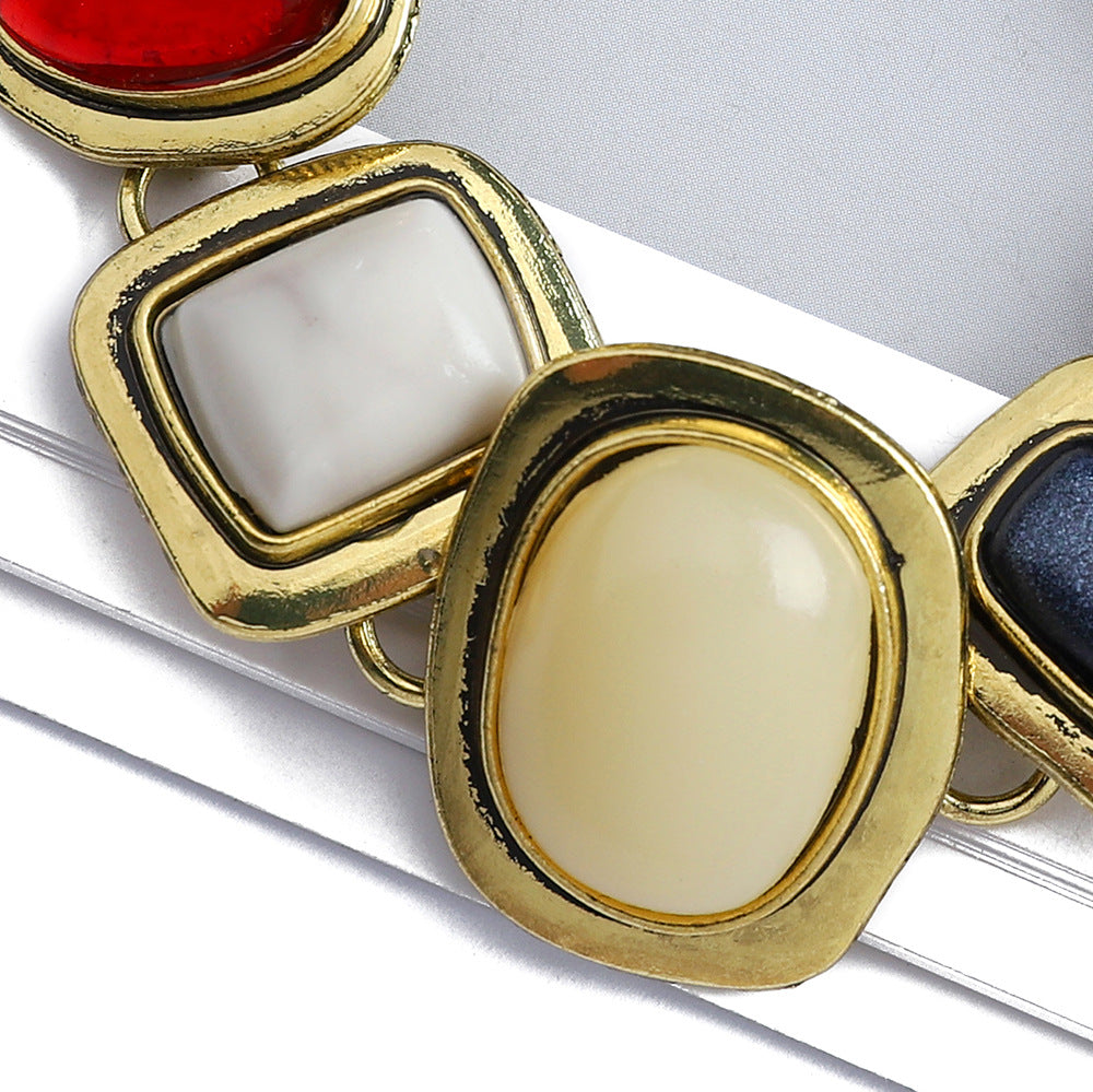 Natural Stone Crystal Glass Bracelet
