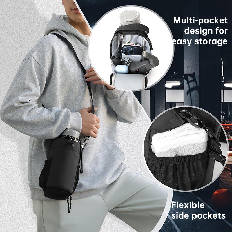 Magnetic Gym Essentials Bag with Bottle Pocket