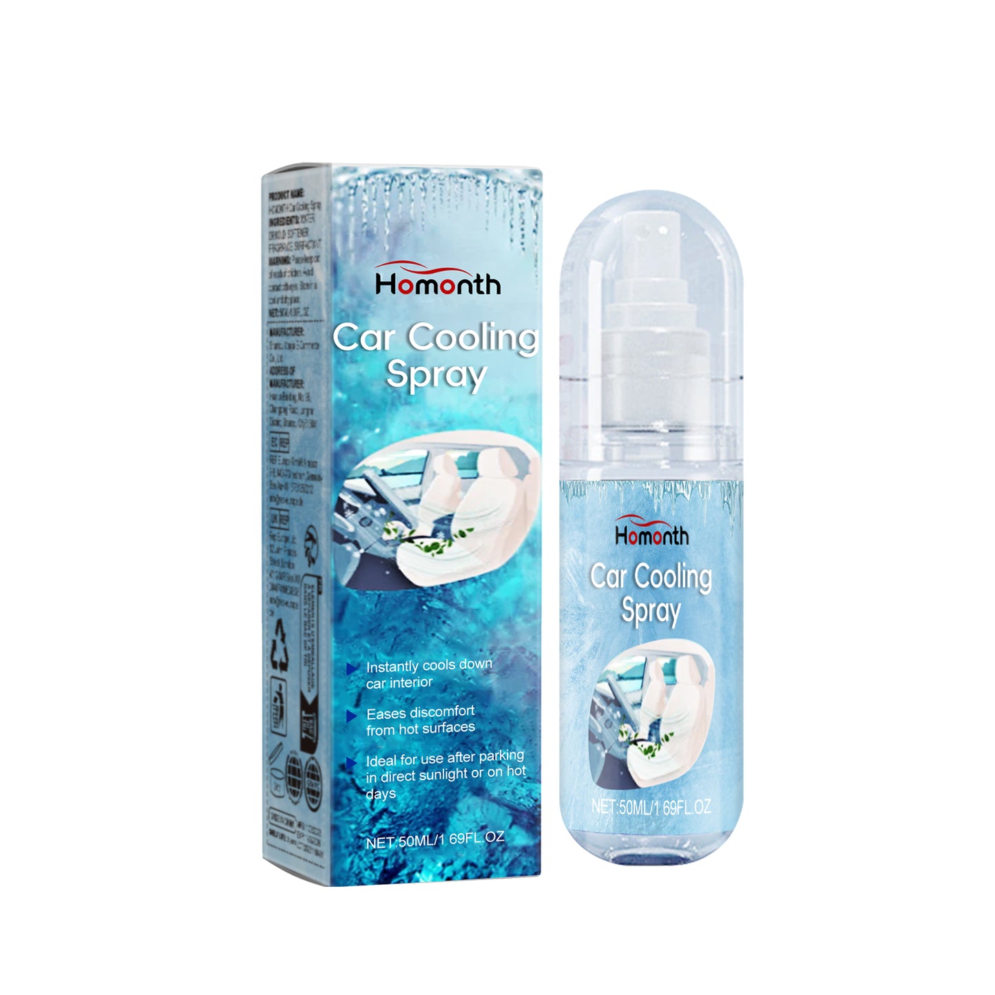 Car Cooling Spray, Summer Car Cooling Agent Cooling Inside The Cool And Comfortable Driving