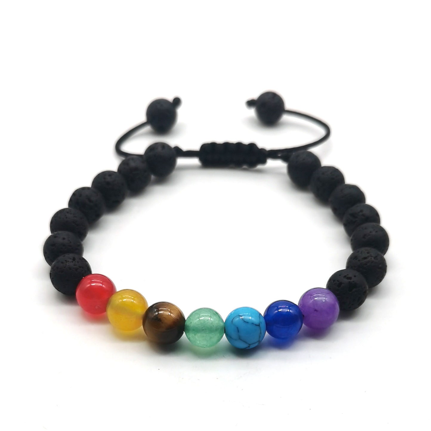 Natural Stone Beads Braided Bracelet Adjustable