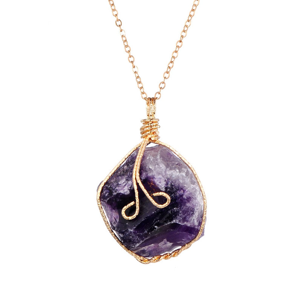 Natural Amethyst Stone Necklace
