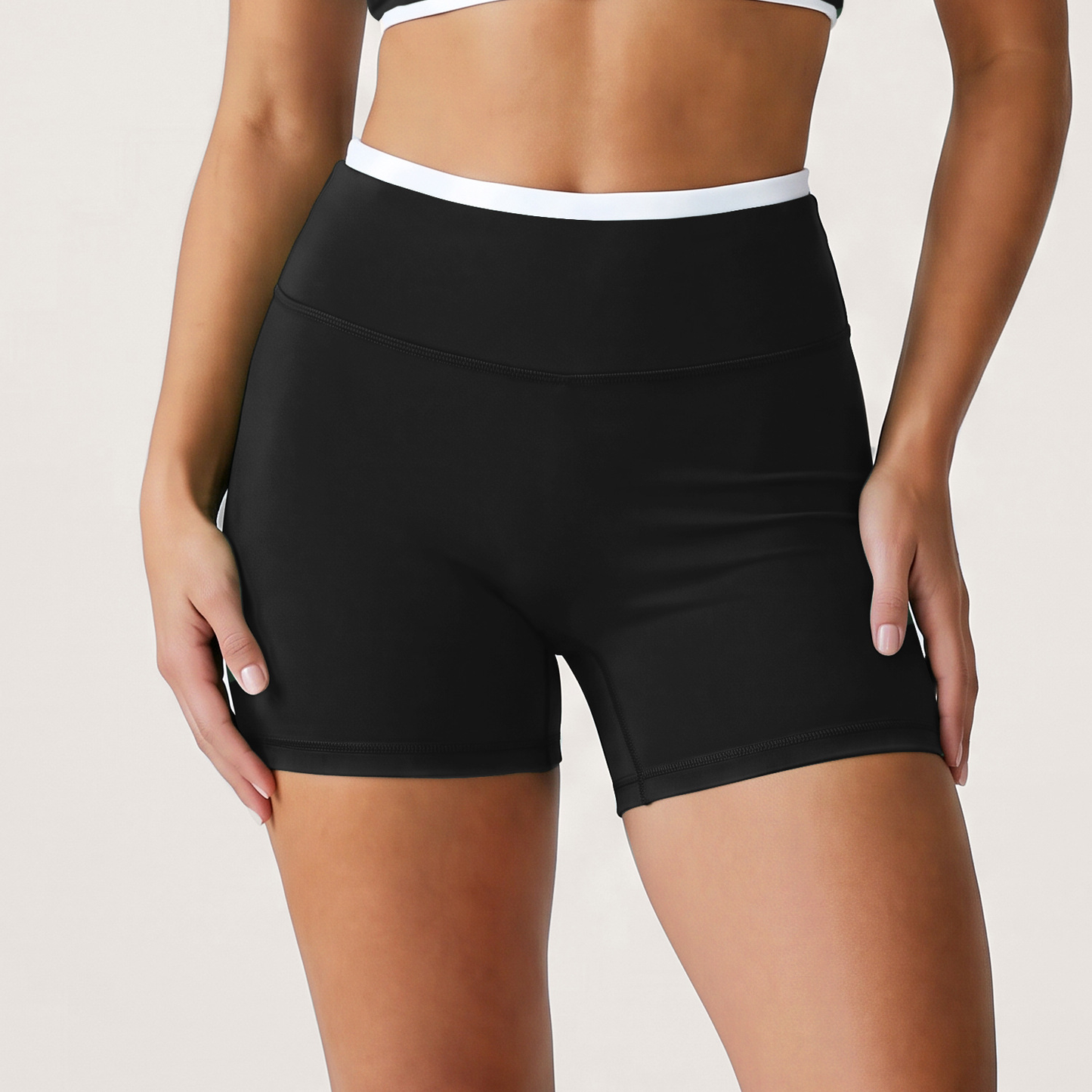 Three-Quarter Pants High-Waisted, Fitted, Slimming, Tummy Control, Athletic Shorts for Running, Training and Workout