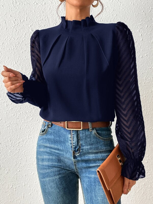 Chiffon Long Sleeve Top