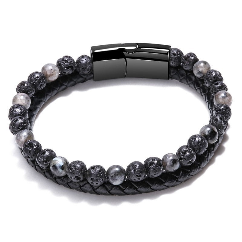 Natural Stone Tiger Eye Beaded Bracelet for Men