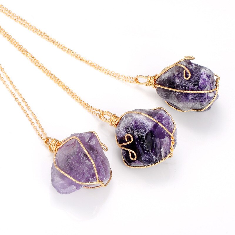 Natural Amethyst Stone Necklace
