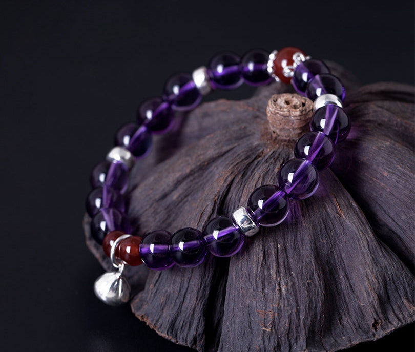 Natural Stone Amethyst Agate Bracelet