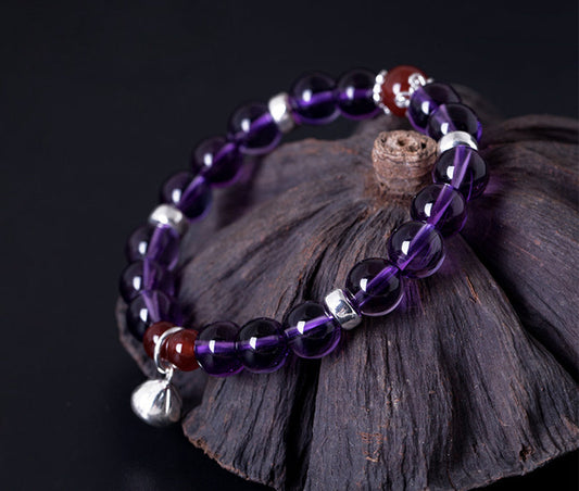 Natural Stone Amethyst Agate Bracelet