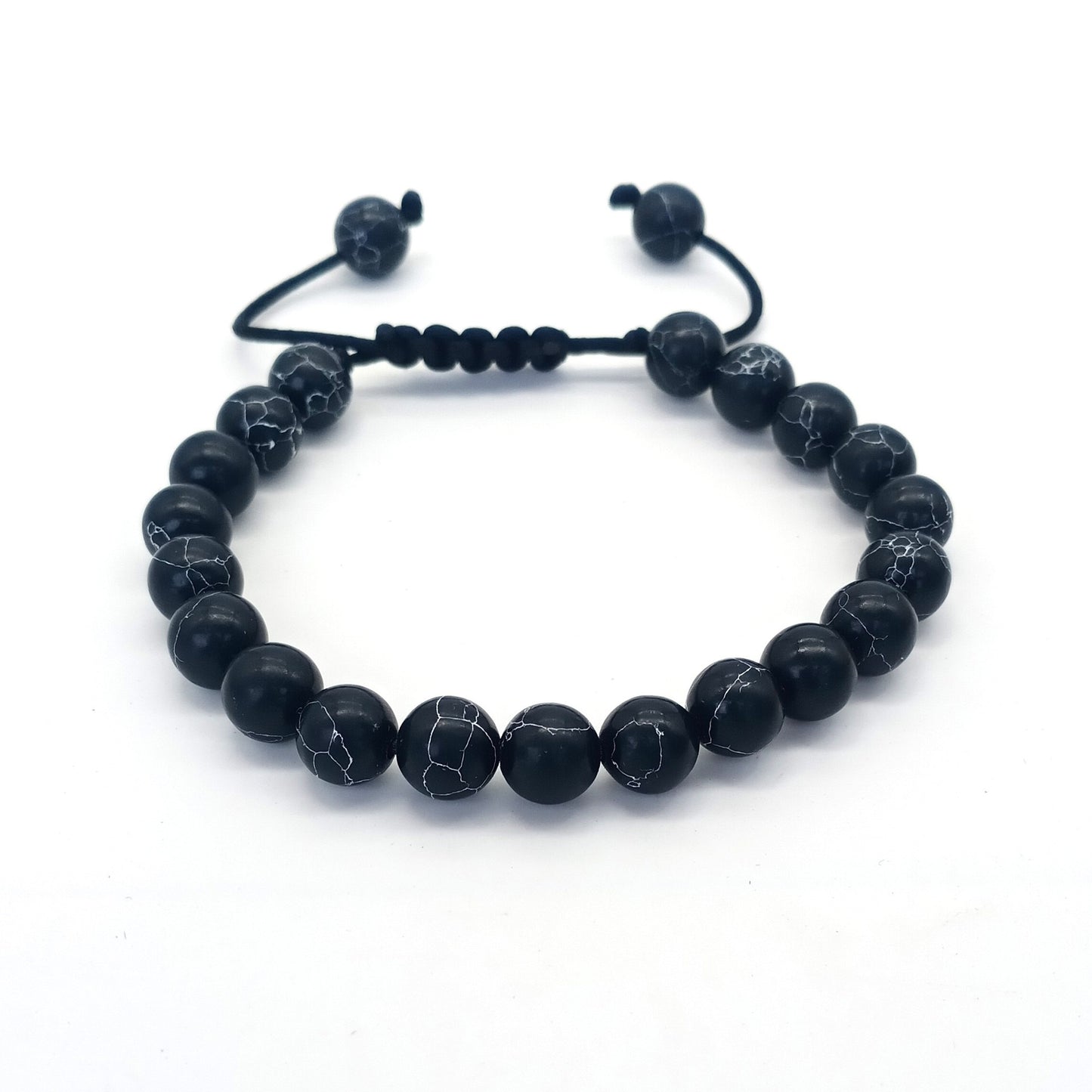 Natural Stone Beads Braided Bracelet Adjustable