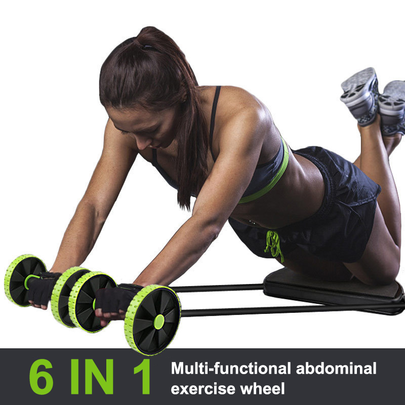 Cross-border Multi-functional Abdominal Trainer Ab Wheel Twist Plate Ab Roller