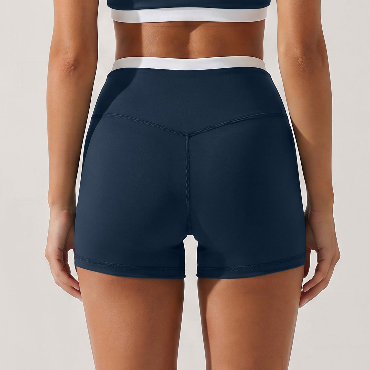 Three-Quarter Pants High-Waisted, Fitted, Slimming, Tummy Control, Athletic Shorts for Running, Training and Workout