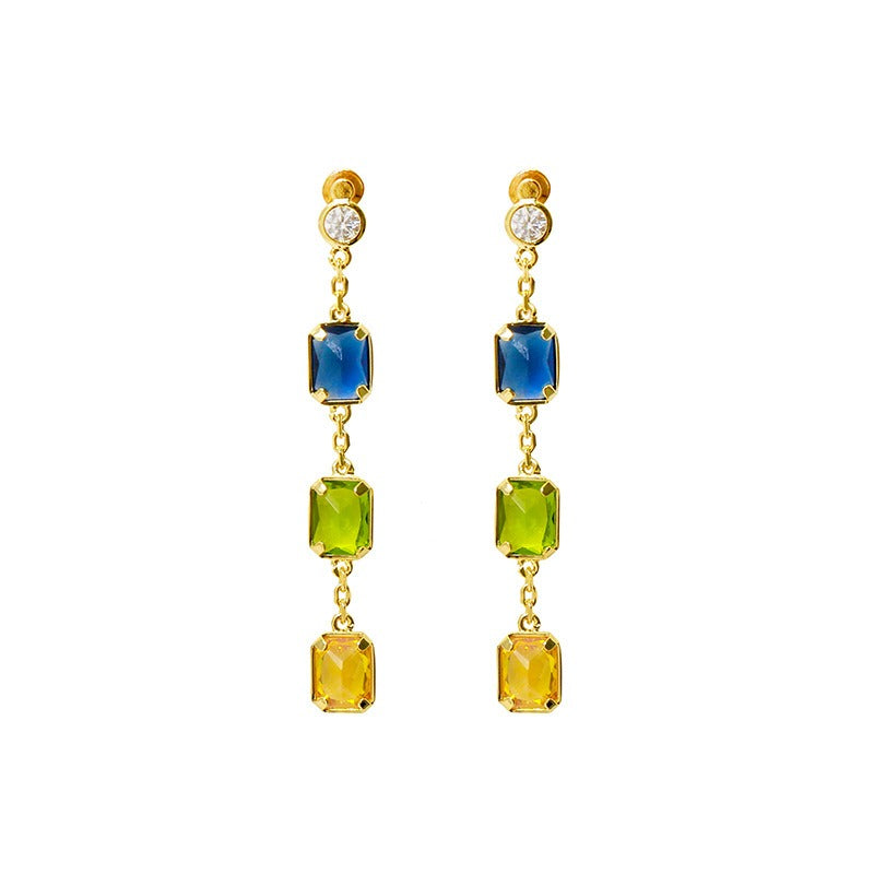 Natural Stone Candy Candy Colored Earrings