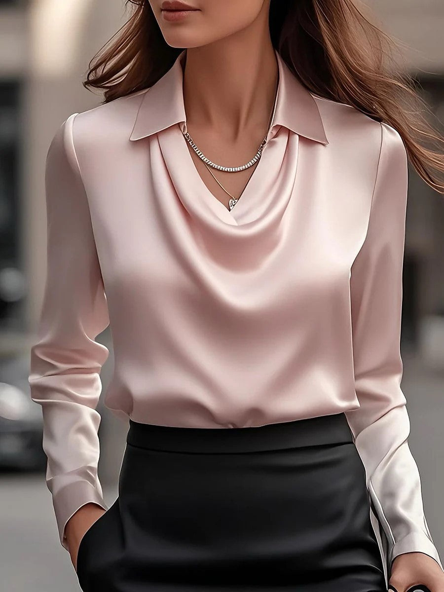 Long sleeved Lapel Top