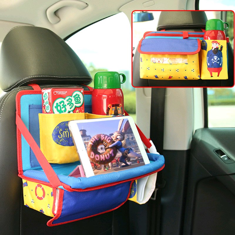 Universal Baby Car Hanging Basket Storage Bag Car Seat Back Organizer With Tablet Holder