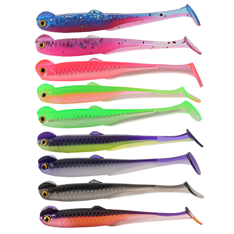 Artificial Bait Rooster Tail Soft Bait 6cm 1.3g Dual-Color Soft Fish