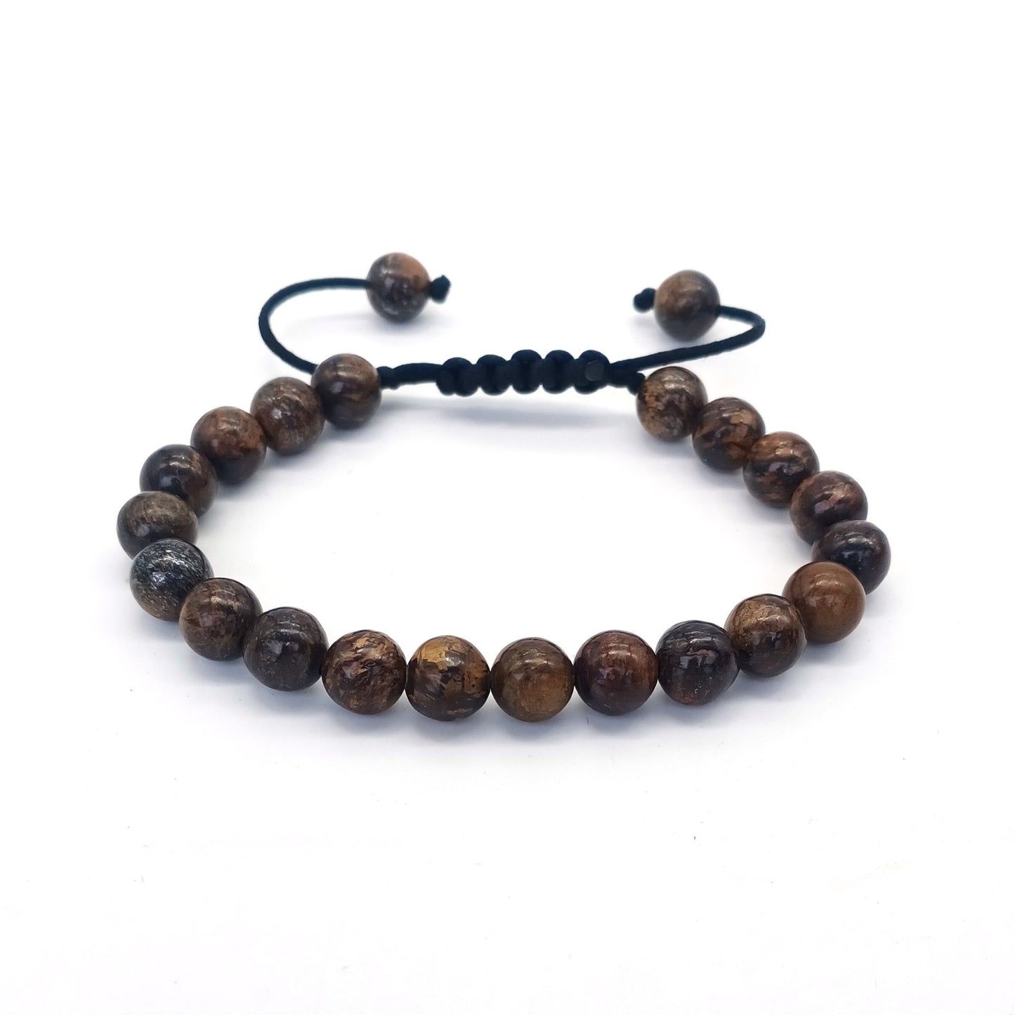 Natural Stone Beads Braided Bracelet Adjustable