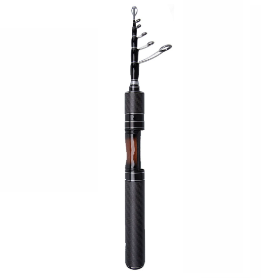 35CM Telescopic Lure Rod Ultra-short Mini Portable Carbon Fiber Sliding Float Fishing Rod