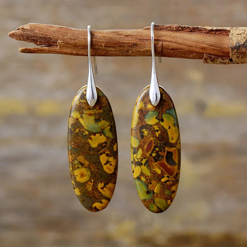 Natural Stone Dangle Earrings