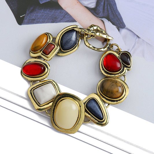 Natural Stone Crystal Glass Bracelet