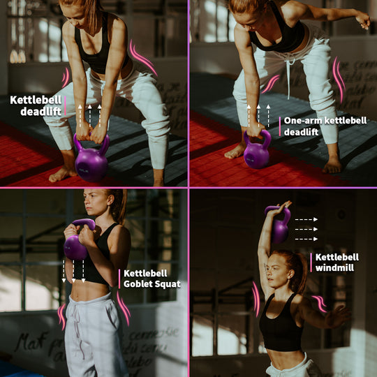 10 lb Purple Home Workout Kettlebell