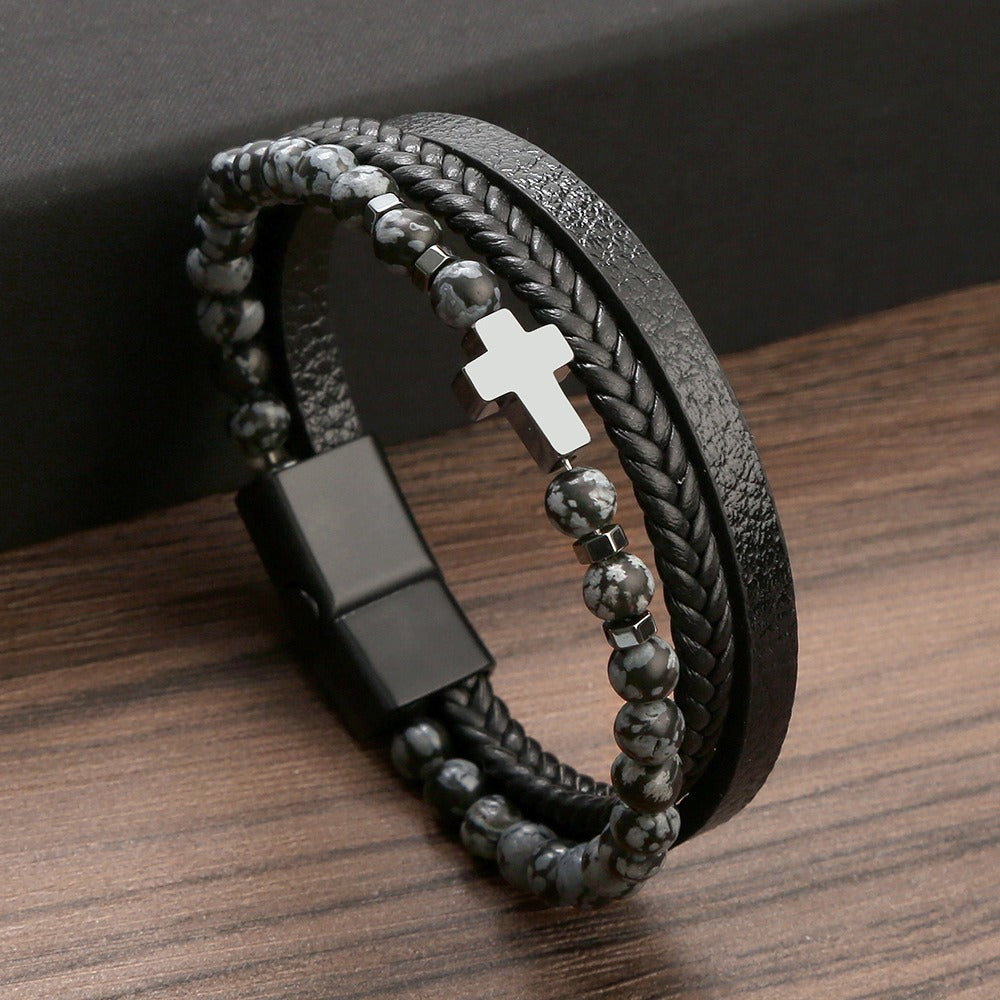 Natural Stone Stainless Steel Bracelet Tiger Eye