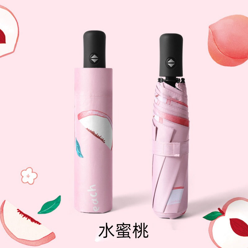 Fruit Umbrella with UV Protection - Sunscreen Automatic Triple Fold
