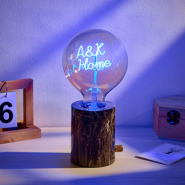 Custom Text Vintage Edison LED Filament Modeling Lamp – Piryoung Shop