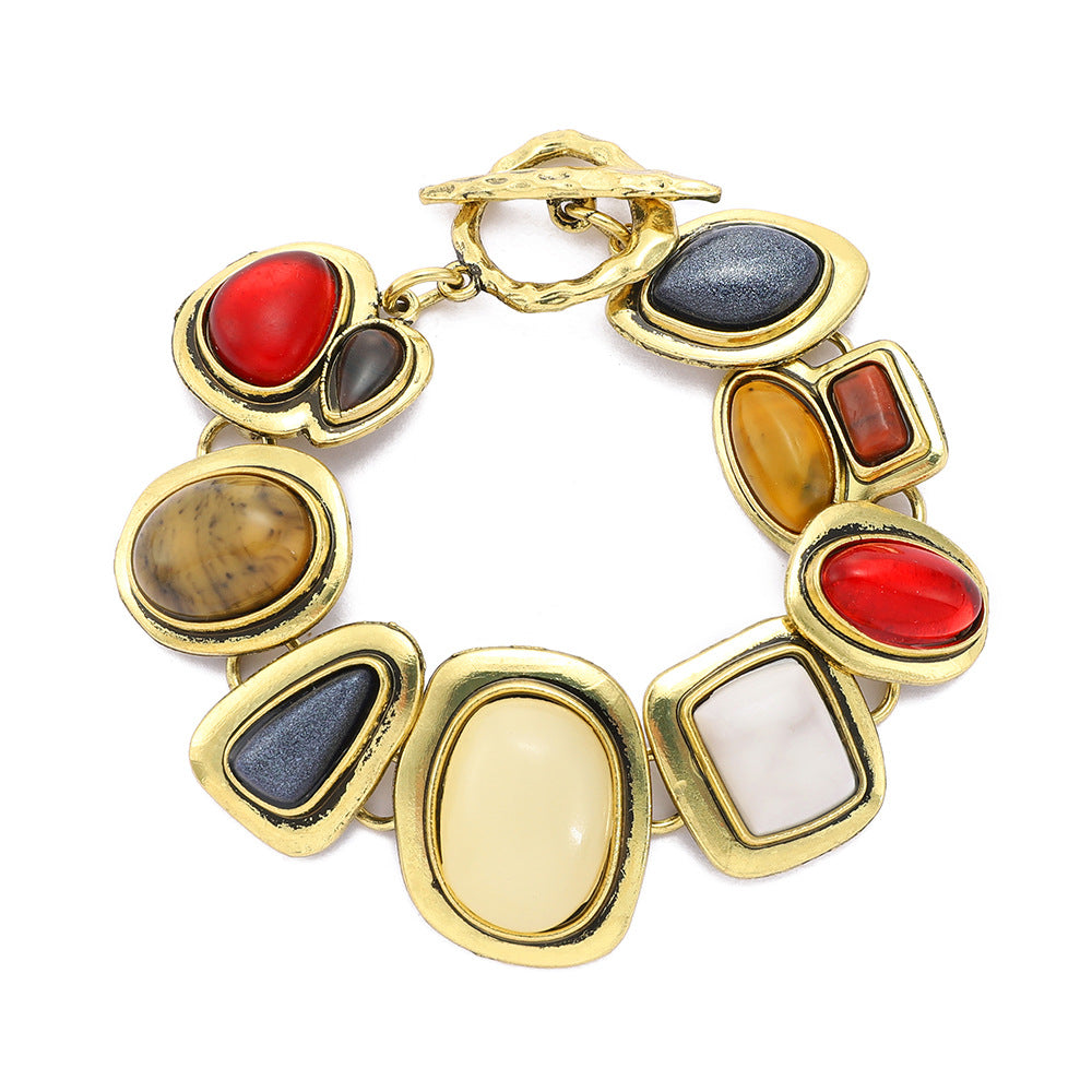 Natural Stone Crystal Glass Bracelet