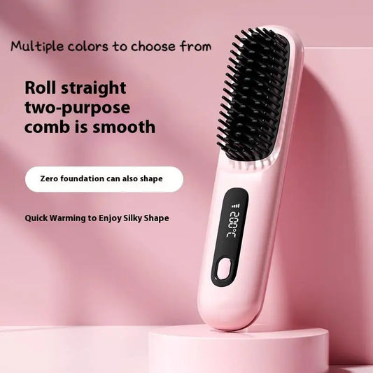 Home or Travel Wireless & Rechargeable Straightener, Digital Adjustable Styling Tool