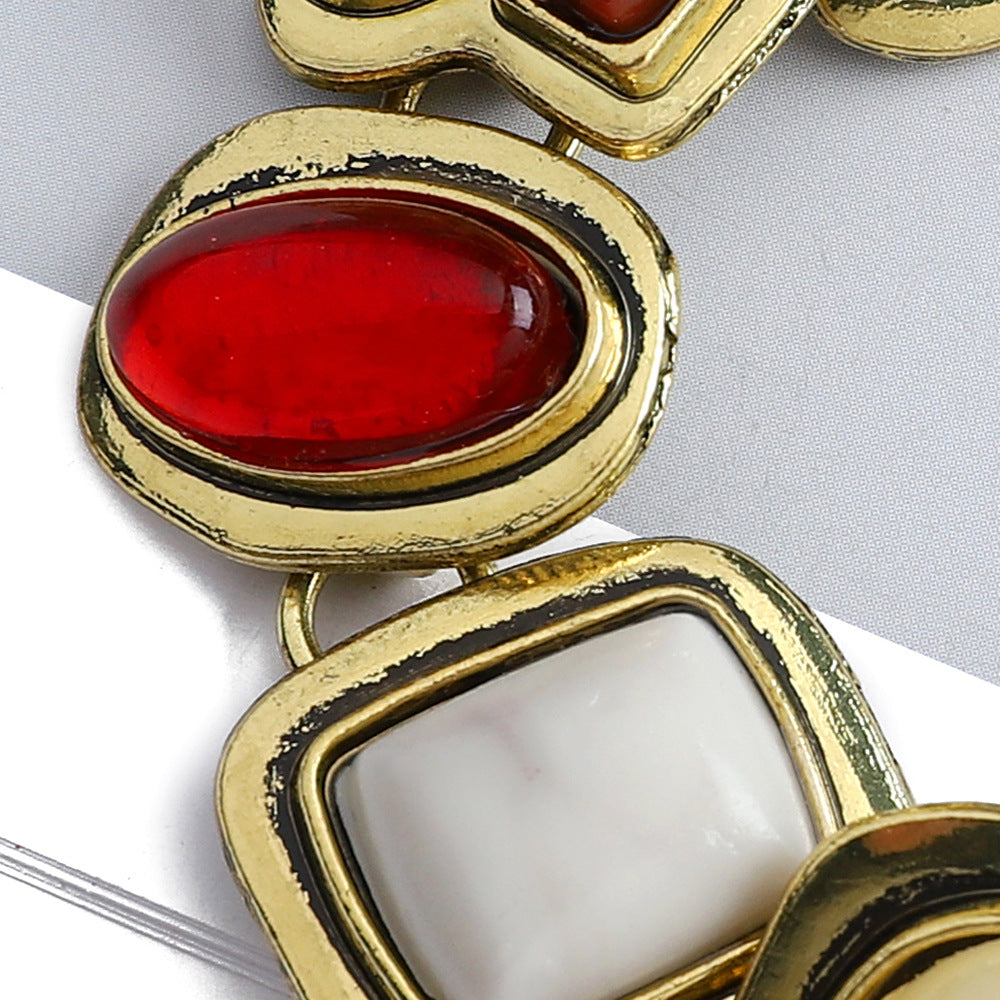 Natural Stone Crystal Glass Bracelet