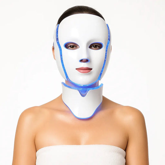 7-Color LED Face And Neck Light Therapy Mask