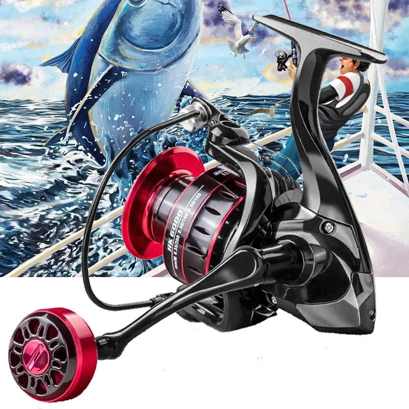 Fishing Reels 1000-7000 Metal Spool 8kg Drag Power 5.2:1 Gear Ratio Spinning Reel Carp Fishing Reels