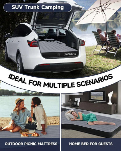 SUV Camping Air Mattress with Electric Pump – Grey
