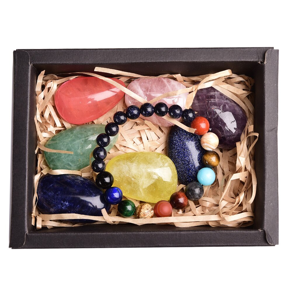 8pcs Natural Crystal Stone Chakra Healing Stone | Attract Positive Energy