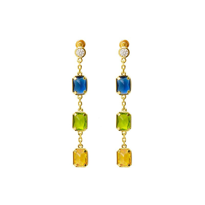 Natural Stone Candy Candy Colored Earrings