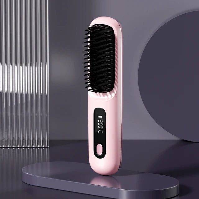 Home or Travel Wireless & Rechargeable Straightener, Digital Adjustable Styling Tool
