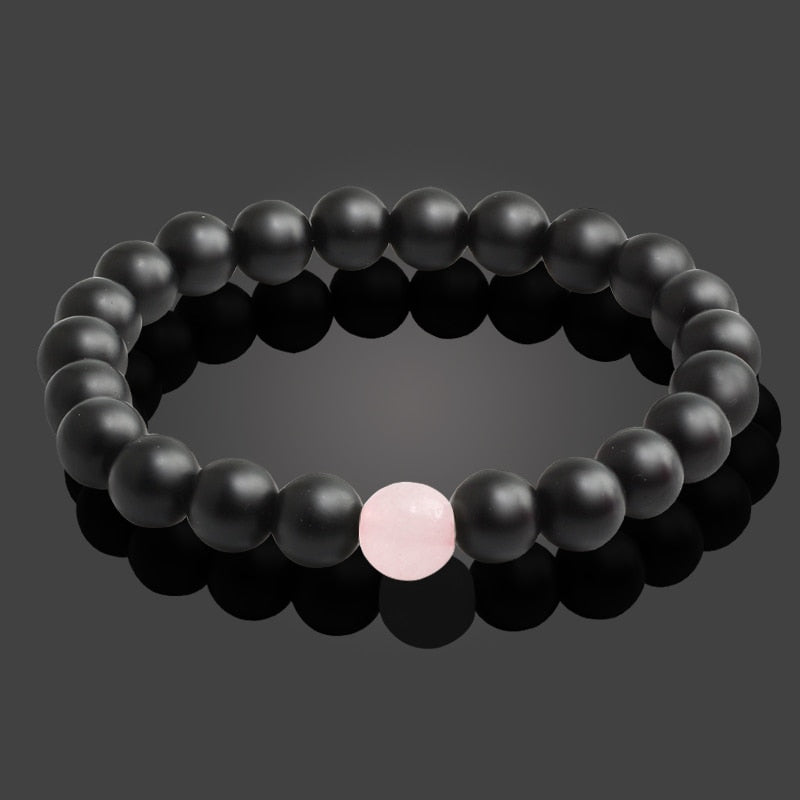 Black Lava Natural Stone Beads Bracelets for Men and Women