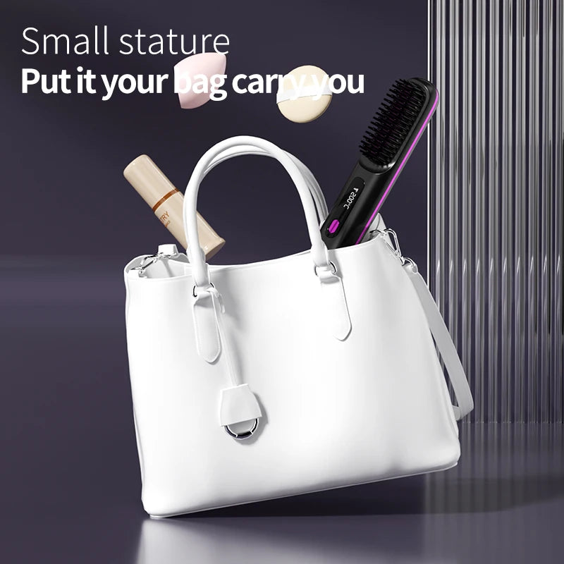Home or Travel Wireless & Rechargeable Straightener, Digital Adjustable Styling Tool