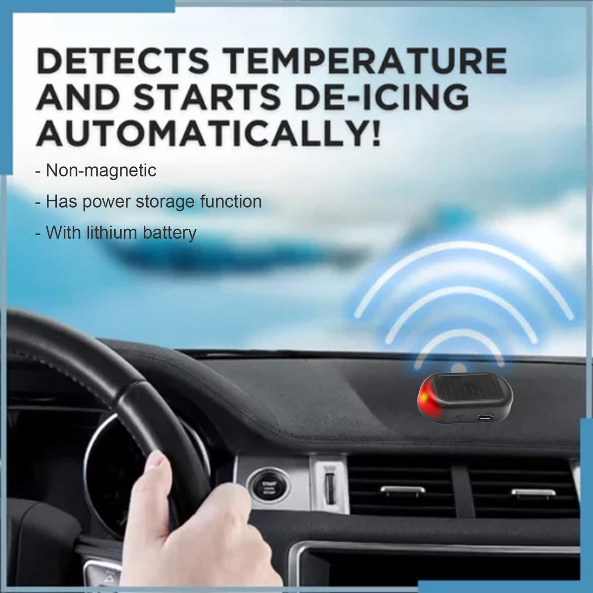 Compact Winter Windshield Anti-Frost Device